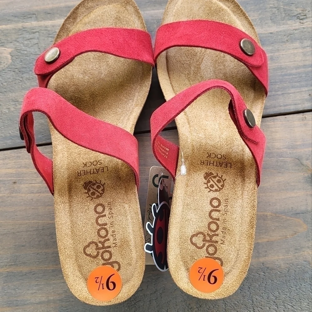 Yokono Leather Suede 2 Strap Sandal Size 9.5